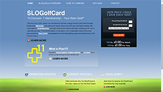 SLOGolfCard Website Design